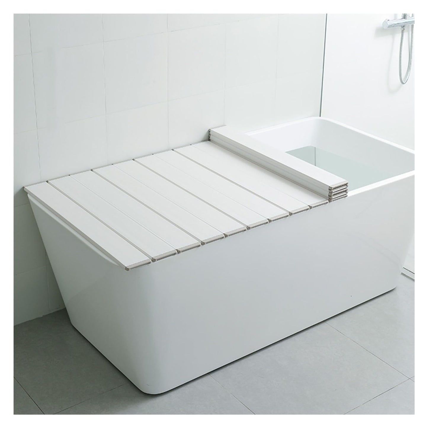 Folding Polypropylene Bathtub Cover Dust-Proof Bathtub Tray Shutter Bath Lid, 1cm Thickness Multifunction Insulation Board for Milk Baths Beauty and Personal Care ZGLINMZ