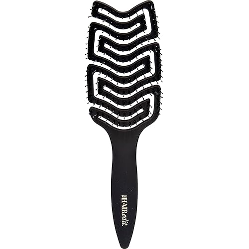 The Hair Edit Detangle & Massage Brush Wet & Dry Brush With Ergonomic Paddle, Non Slip Grip Scalp Massager with Soft Flexible Bristles, Anti-Breakage