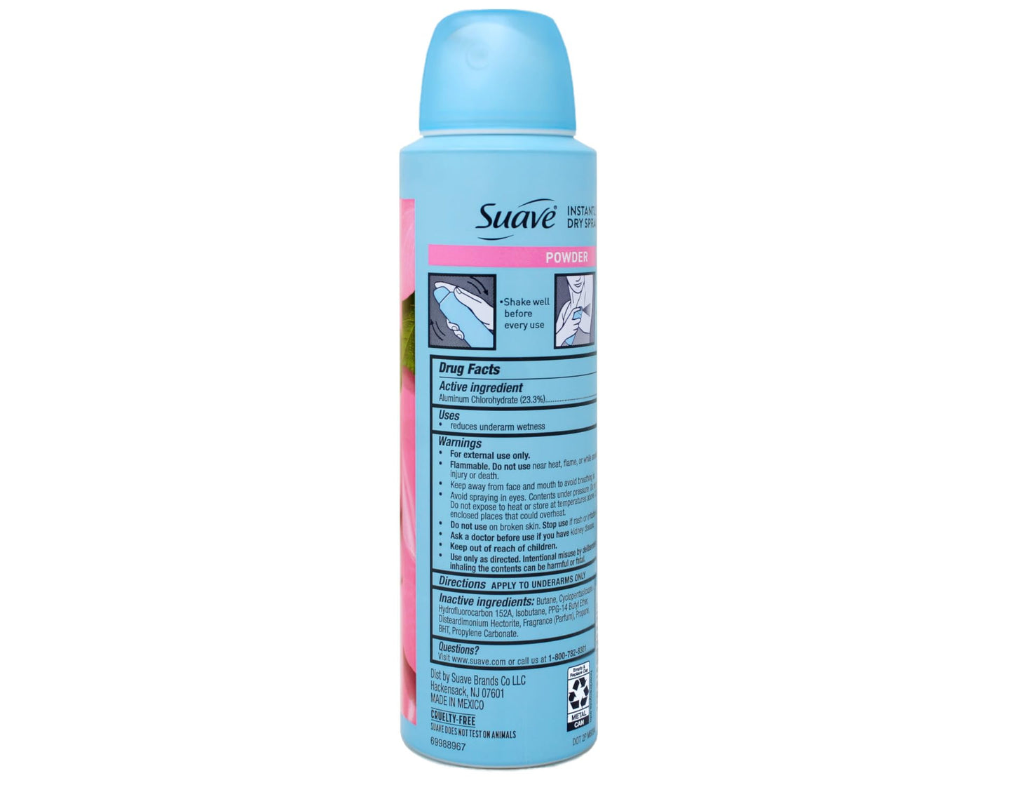 Suave, Antiperspirant Dry Spray Powder, 3.8 Ounce