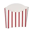 Vibrant Red & White Striped Paper Snack Containers - (Pack of 8) - Eco-Friendly & Eye-Catching Party Supplies - Perfect for Celebrations