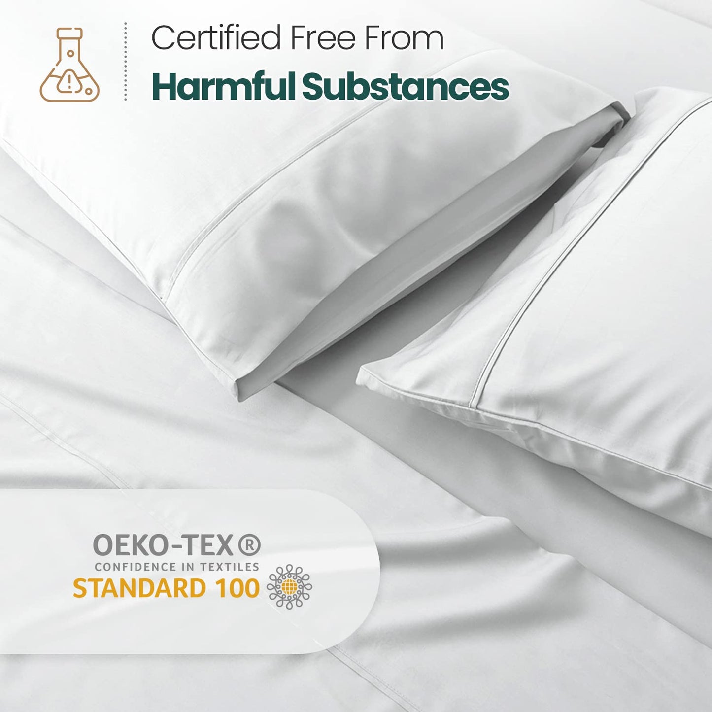 Oasis Fine Linens Island Collection | Soft & Hypoallergenic | Cooling & Moisture Wicking for Hot Sleepers (King/Cirrus)