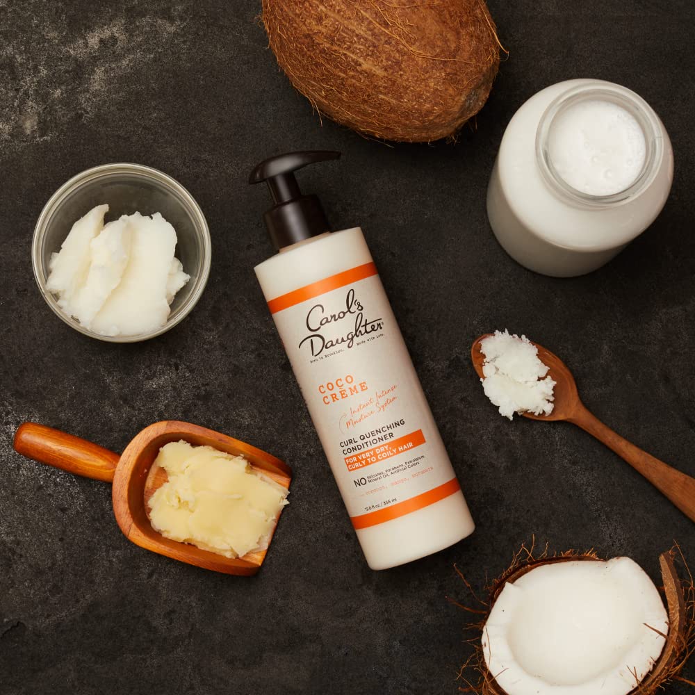 Carol’s Daughter Coco Creme Curl Quenching Conditioner for Very Dry Hair, with Coconut Oil, Paraben Free Conditioner for Curly Hair, 12 oz