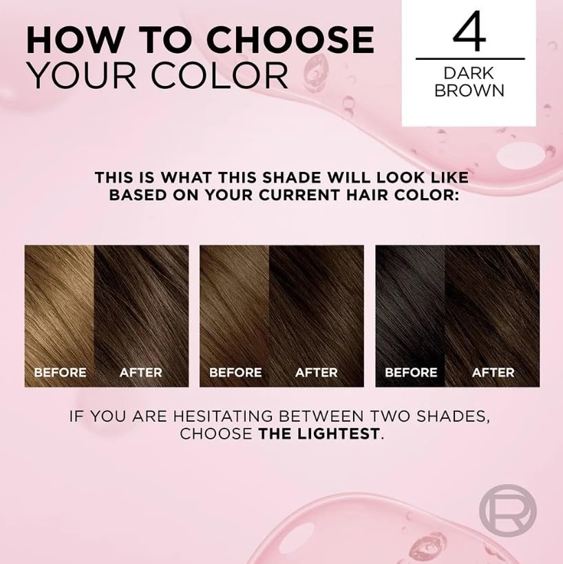 L'Oreal Paris Excellence Triple Protection Permanent Hair Color Creme, Dark Brown [4] 1 ea (Pack of 10)