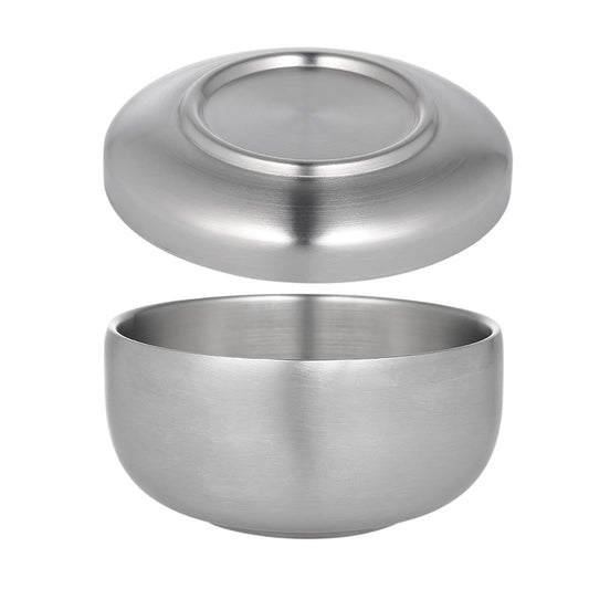 tomvorks Stainless Steel Shaving Bowl Durable Cream Soap Mug for Men Shave Cleaning Bowl for Bathroom Silver Beauty and Personal Care tomvorks