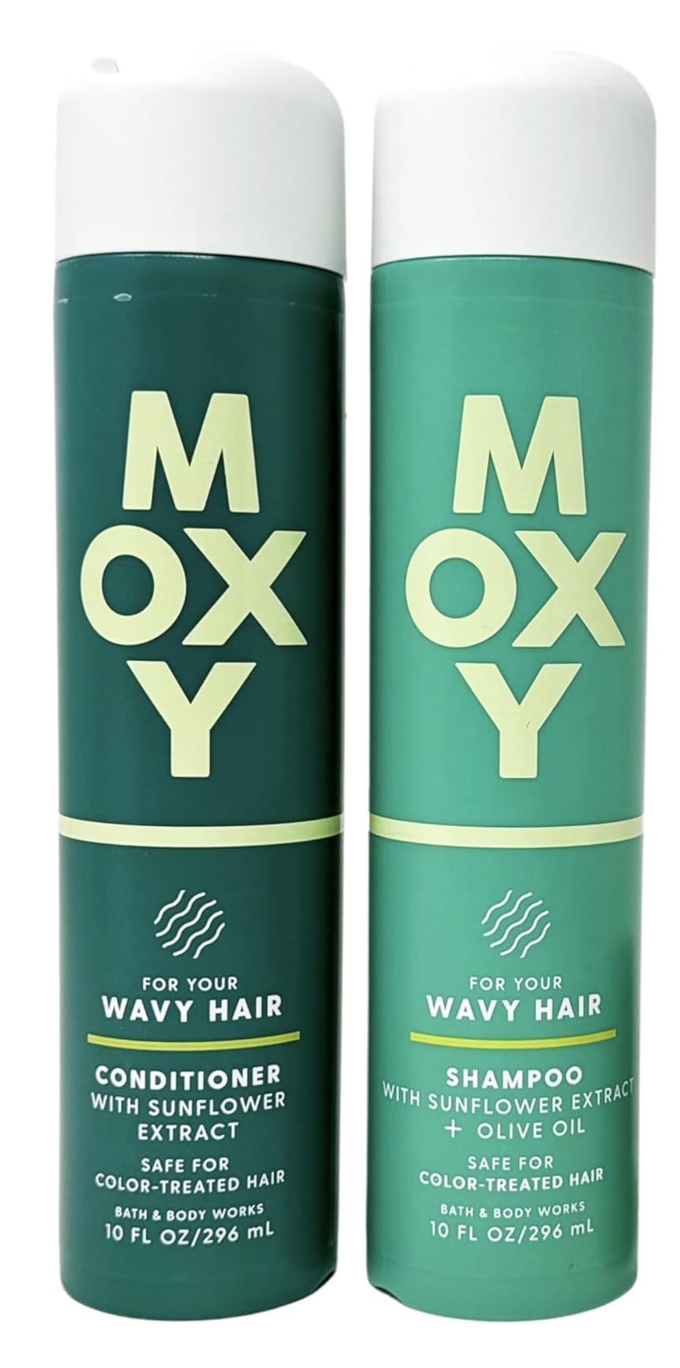 Bath & Body Works Moxy Shampoo + Conditioner Set, 10oz Each Bottle (Straight Hair), Off White