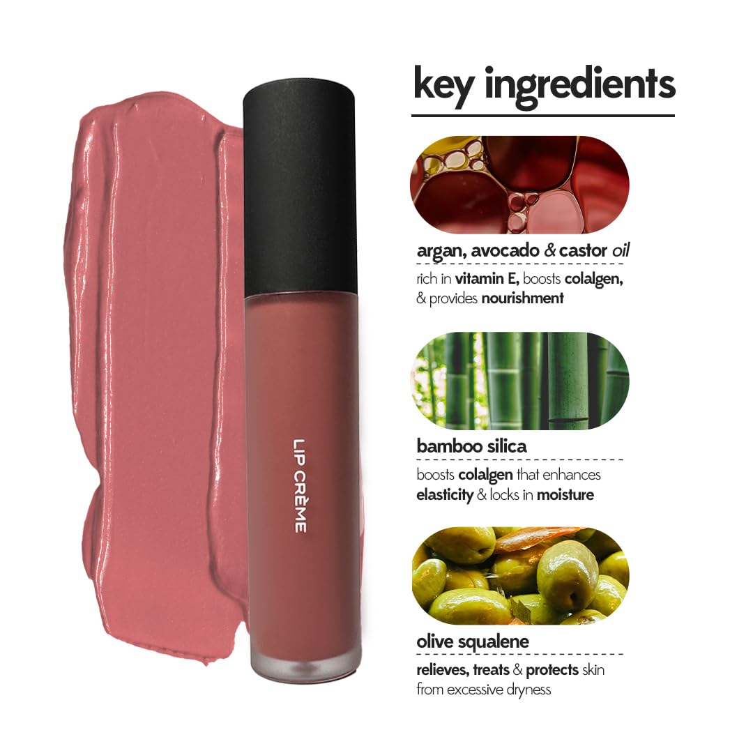 RUBY'S ORGANICS Liquid Lipstick Weightless Creme Finish | Silky Smooth Texture | Highly Pigmented, Soft Velvet Finish | Long Lasting Rich Color |