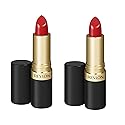 Revlon Super Lustrous Lipstick with Vitamin E and Avocado Oil, Cream Lipstick in Red, 725 Love that Red, 0.15 oz (Pack of 2)