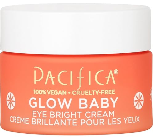 Pacifica Glow Baby Brightening Eye Cream - Vitamin C Under Eye Cream for Dark Circles & Puffiness, Caffeine-Infused Eye Brightener for Tired Eyes