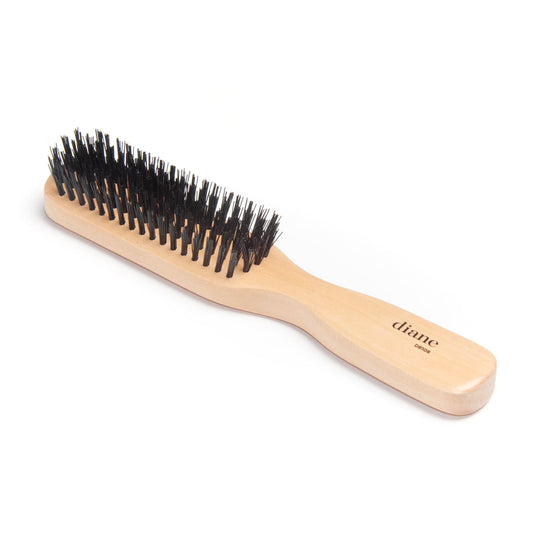 Diane 100% Nylon Bristle Styling Brush for Men and Barbers - Hard Bristles for Thick to Coarse Hair - Use for Detangling, Styling and Wave Styles