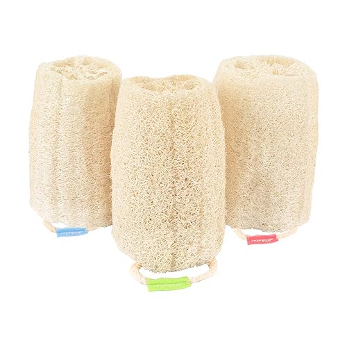 Natural Loofah Sponge - Exfoliating Body Scrubber for Shower Scrubbing, Organic Luffa Sponges, Egyptian Real Loofa, Bath Shower Puff for Bathing, Spa
