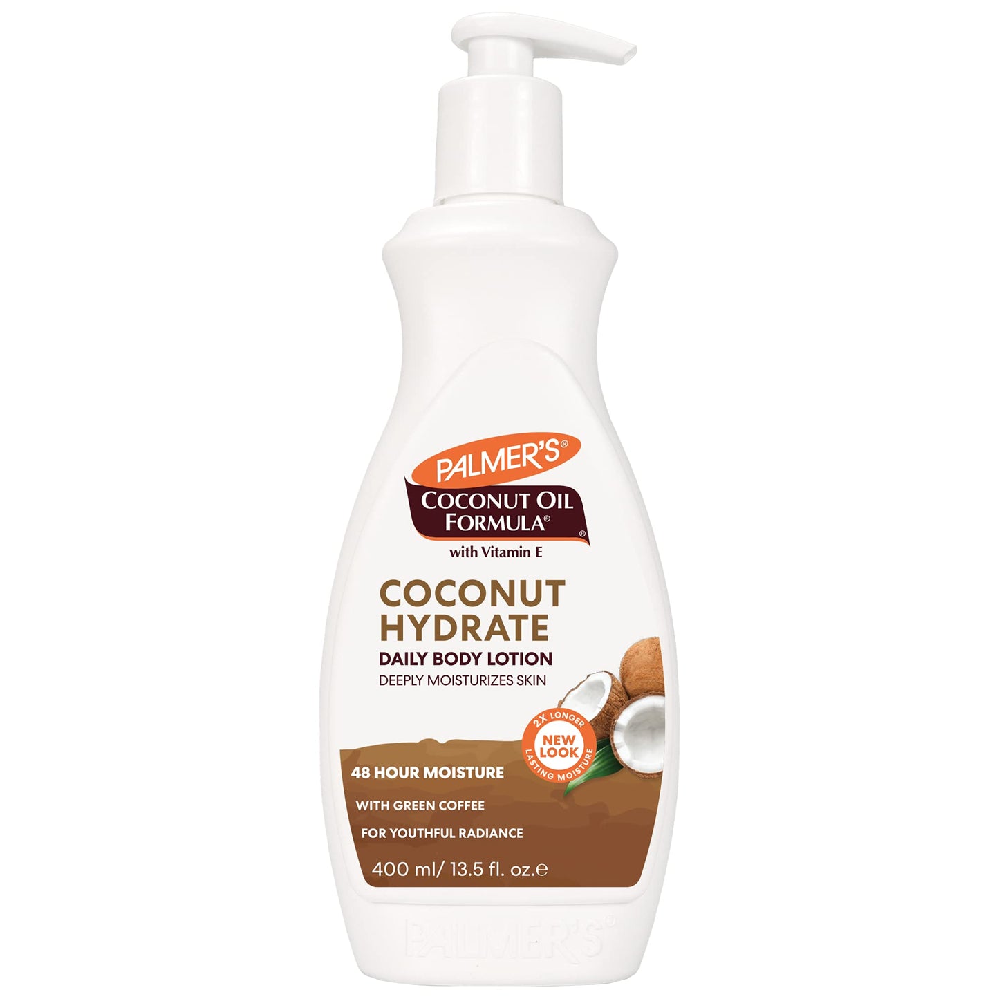 Palmer's Coconut Oil Formula Body Lotion for Dry Skin, Hand & Body Moisturizer with Green Coffee Extract & Vitamin E, Pump Bottle, 13.5 Fl Oz (Pack