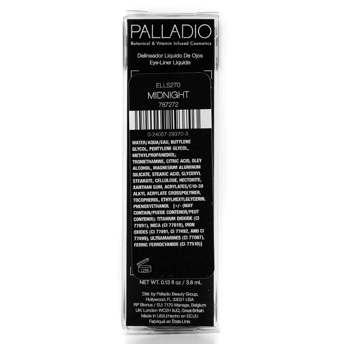 Palladio Liquid Eyeliner, Highly Pigmented and Waterproof Eyeliner, For Intense Eye Definition, Smear-proof Eyeliner Liquid, Includes Easy Grip Wand