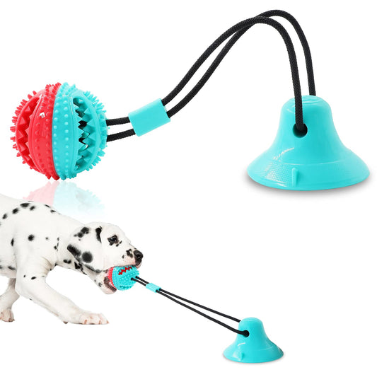 Askhald Dog Chew Toys for Aggressive Chewers – Puppy Training Rope, Teething & Boredom Relief, Puzzle Treat Dispensing Ball Toy (Blue)