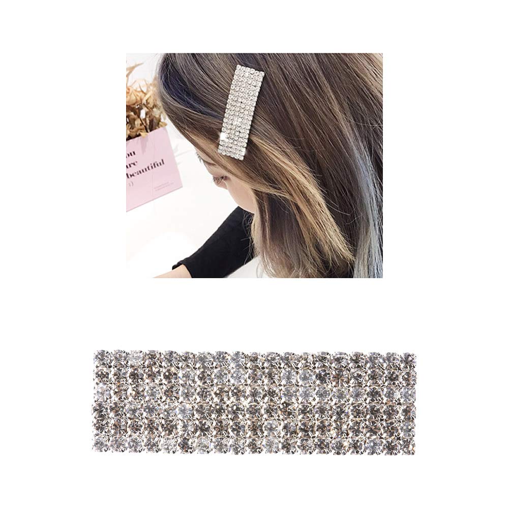 Lawie 12 Pack Silver Vintage Retro Geometric Metal Pearl Crystal Rhinestone Branch Leaf Hair Clips Snap Barrettes Claw Clamps U Shaped Wedding Party