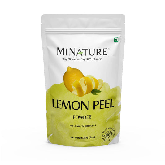Lemon Peel (Citrus Limon) Powder by mi nature| 100% Pure and Natural | 227g,(8oz), (1/2 lb) | Vegan | Non-GMO | For Skin care | Used for Soap making |