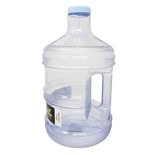 1 Gallon Leak-Proof BPA Free Reusable Plastic Drinking Water Big Mouth Bottle Jug Container with Holder Drinking Canteen