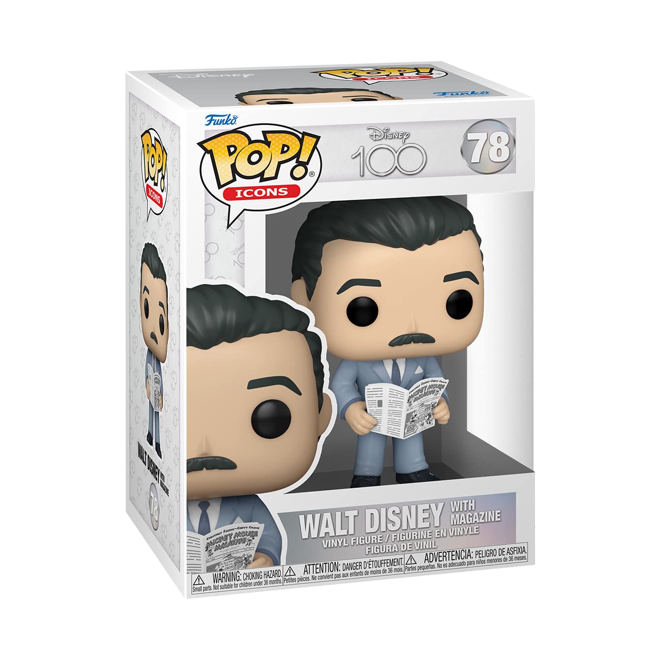 Funko Pop! Icons: Disney 100 - Walt Disney with Magazine