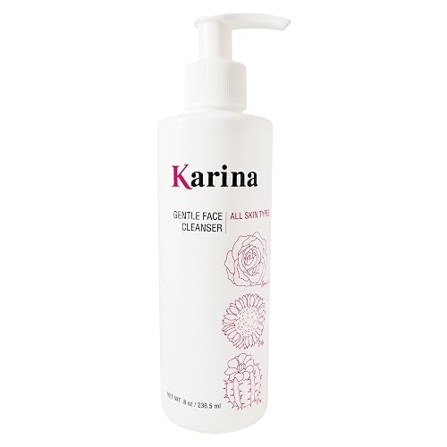 Karina Skincare - Gentle Face Cleanser - Daily Cleanser - For Clean, Fresh, Soft Skin - Removes Makeup - Aloe Vera, Rosemary, & Gingko biloba Extracts