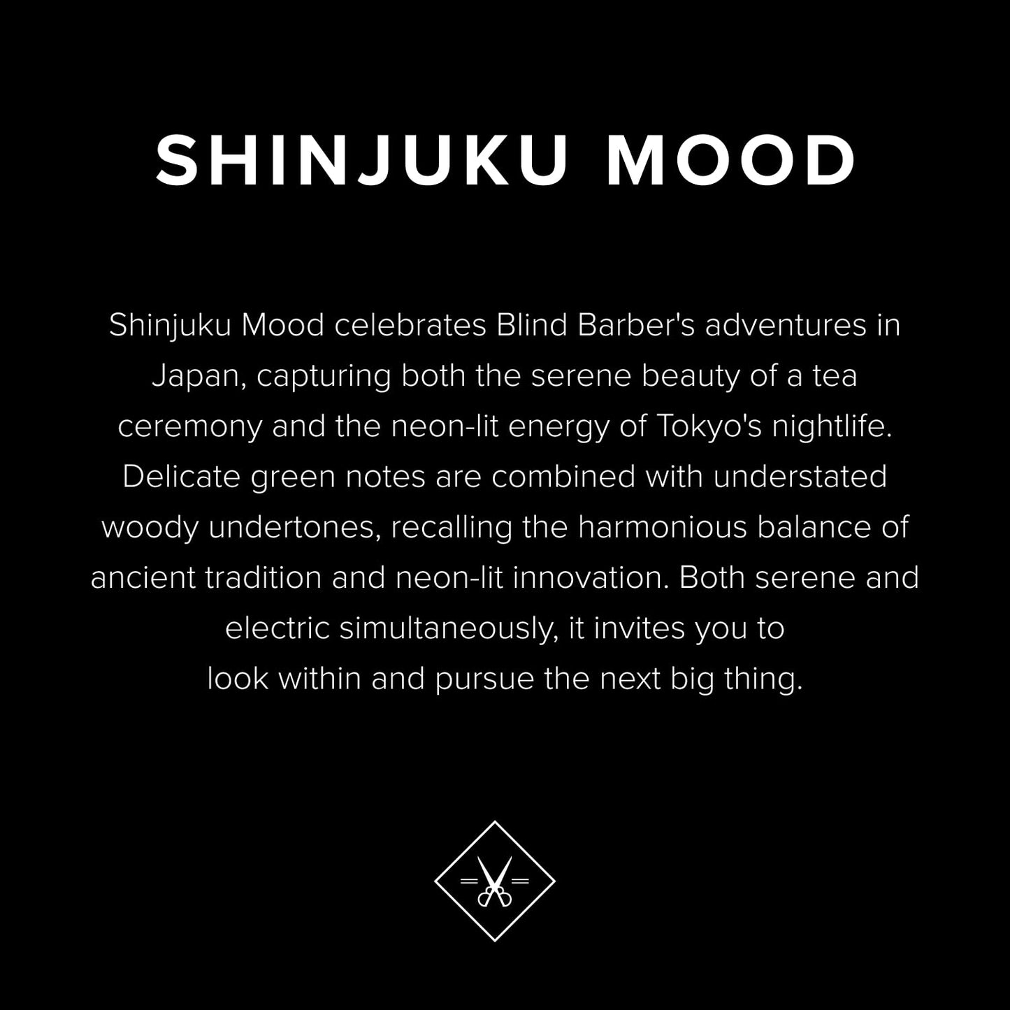 Blind Barber Shinjuku Mood Eau De Parfum - Smoky Cologne for Men - Notes of Tea, Suede, Birch Tar & Lavender - Long Lasting Perfumes for Men (1.69 Fl