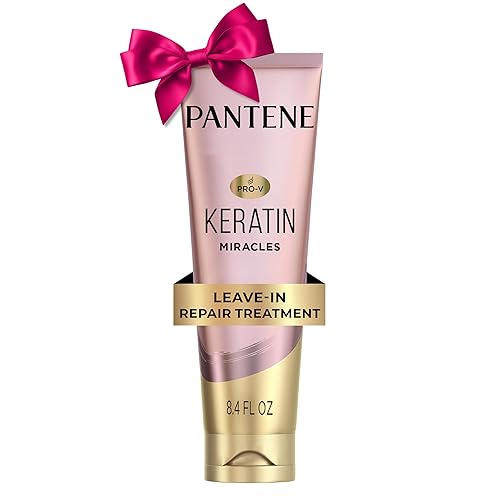 Pantene Keratin Leave-In Conditioner with Argan Oil, Protein Treatment for Dry, Damaged & Color-Treated Hair, Repairs Split Ends & Protects from