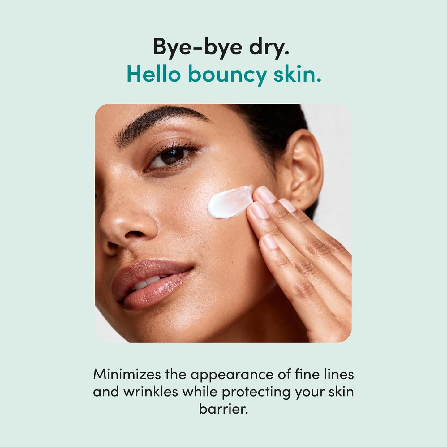 hers Hydrobounce Instant Moisturizer - Hyaluronic Acid, Squalane, & Probiotic Formula - Lightweight Daily Face Cream - Hydrating Vegan Facial Lotion