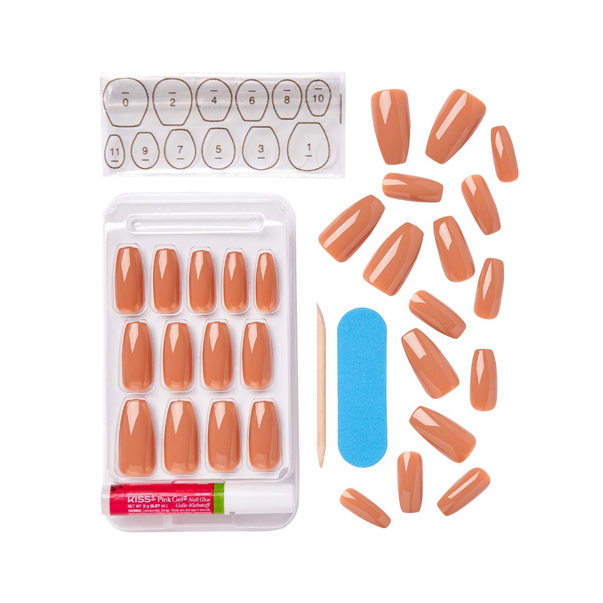 KISS Gel Fantasy Ready-to-Wear Gel Nails - Here with me Beauty & Personal Care KISS