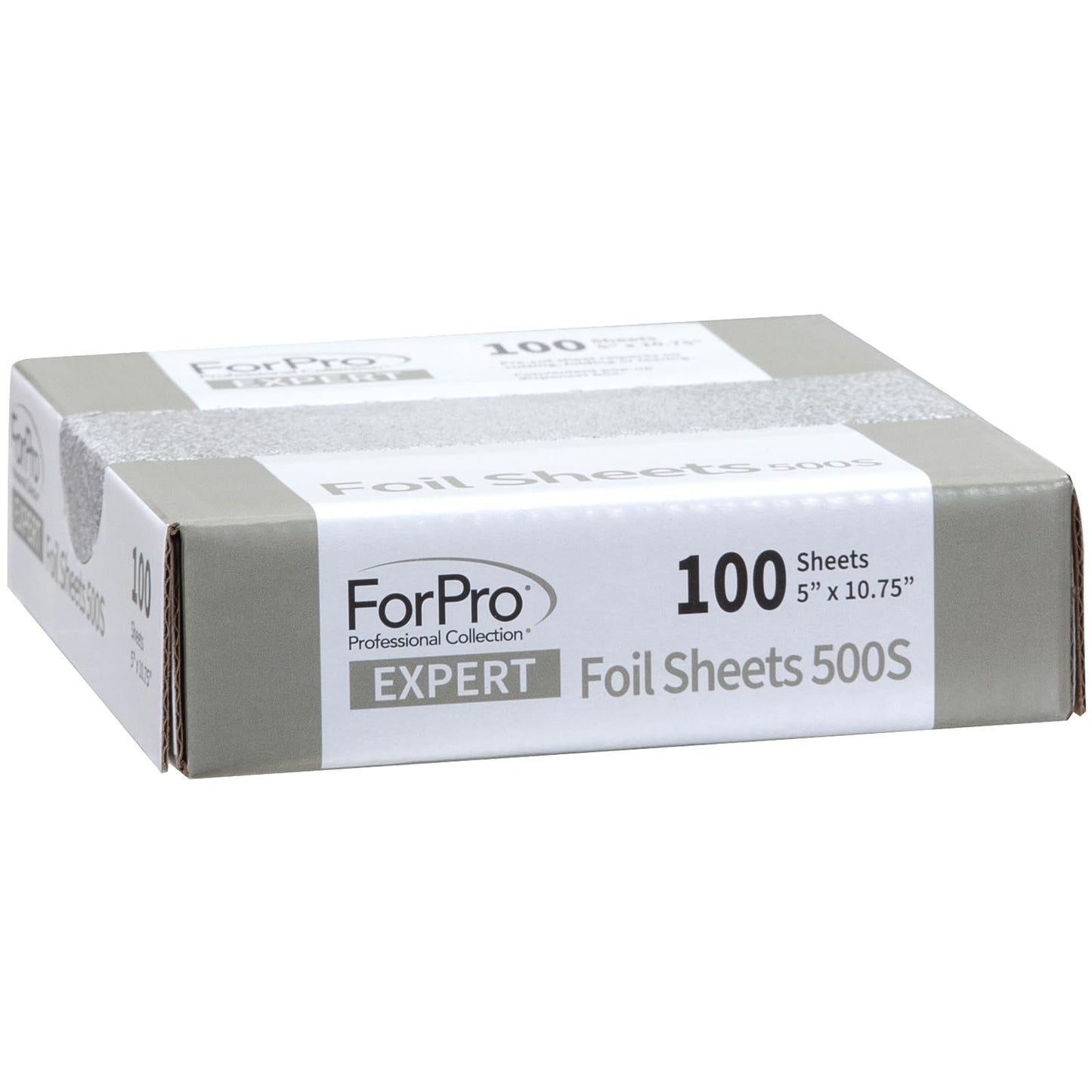 ForPro Expert Embossed Foil Sheets 500S, Aluminum Hair Foils for Color Application and Highlighting Services, Food Safe, Pop-Up Dispenser, 5” W x
