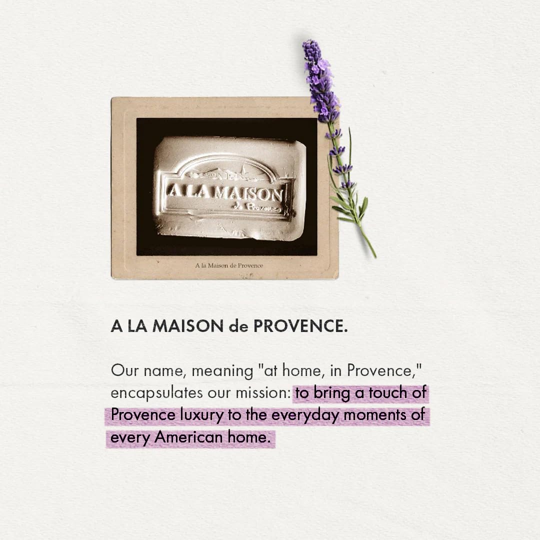 A LA MAISON Sweet Almond Bar Soap - Triple French Milled Unscented Natural Moisturizing Hand Soap Bar (4 Bars of Soap, 3.5 oz)