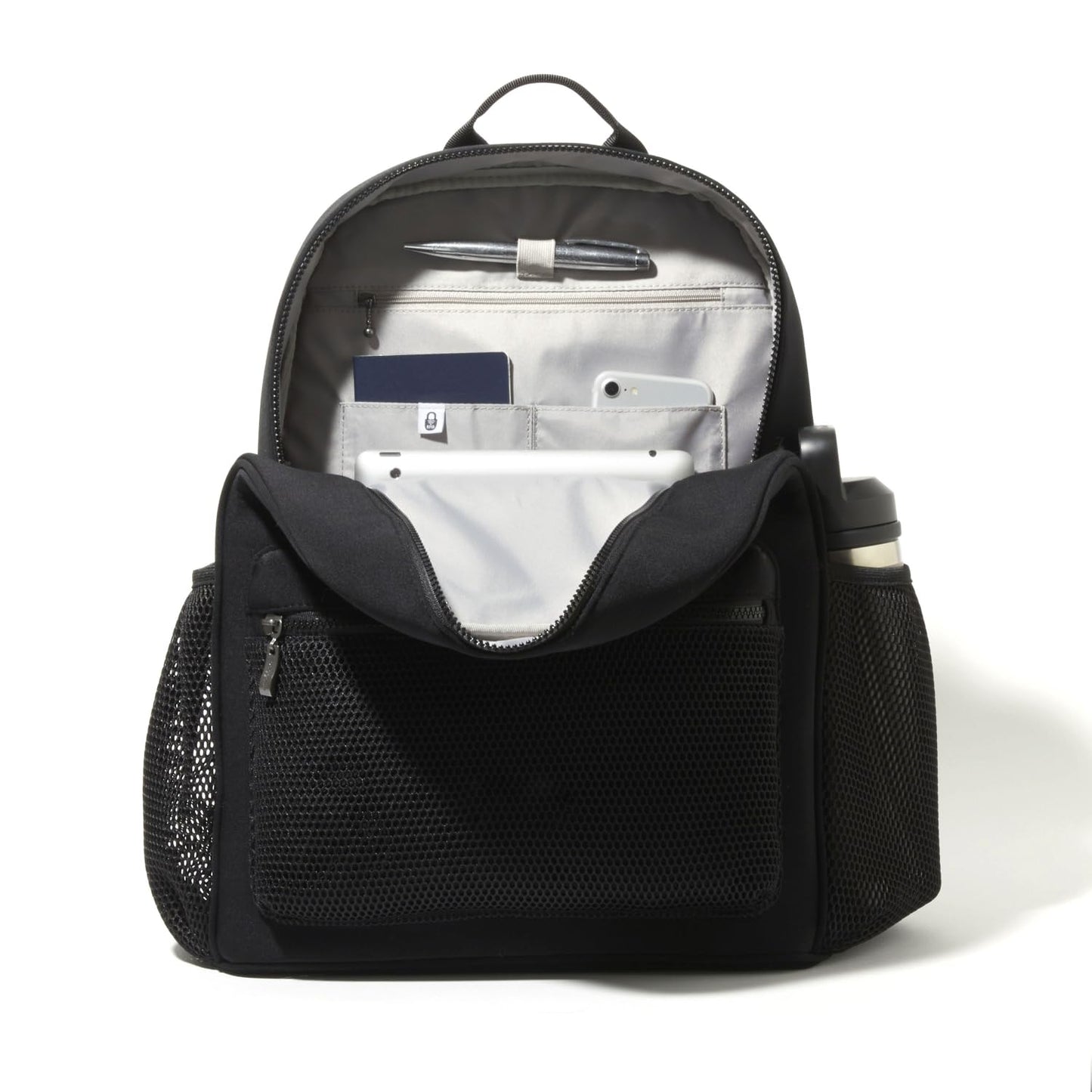 Baggallini On The Go Laptop Backpack Black Neoprene One Size