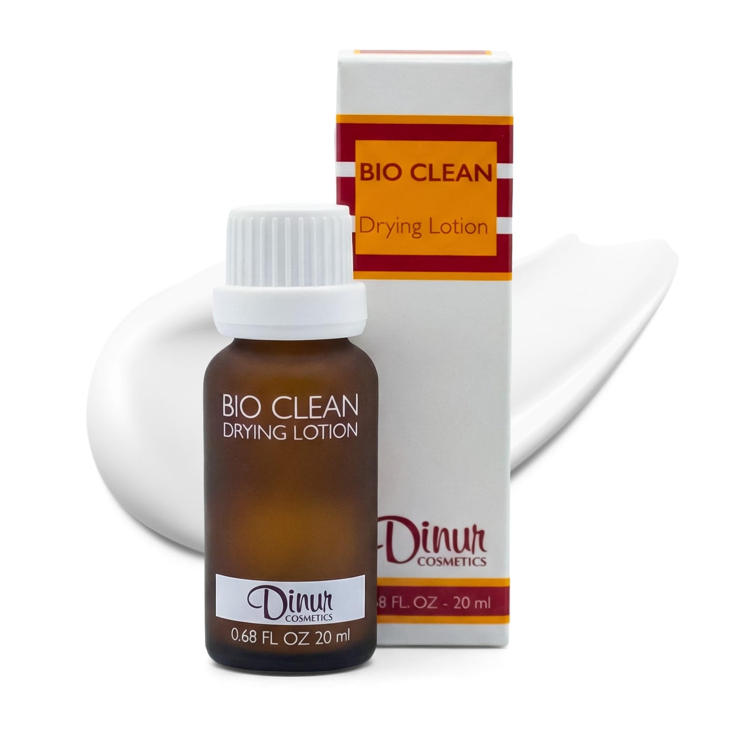 Dinur Cosmetics Bio Clean Drying Lotion, Targeted Cosmetic Spot Care for Oily & Blemish-Prone Skin, 0.68 fl oz / 20 ml