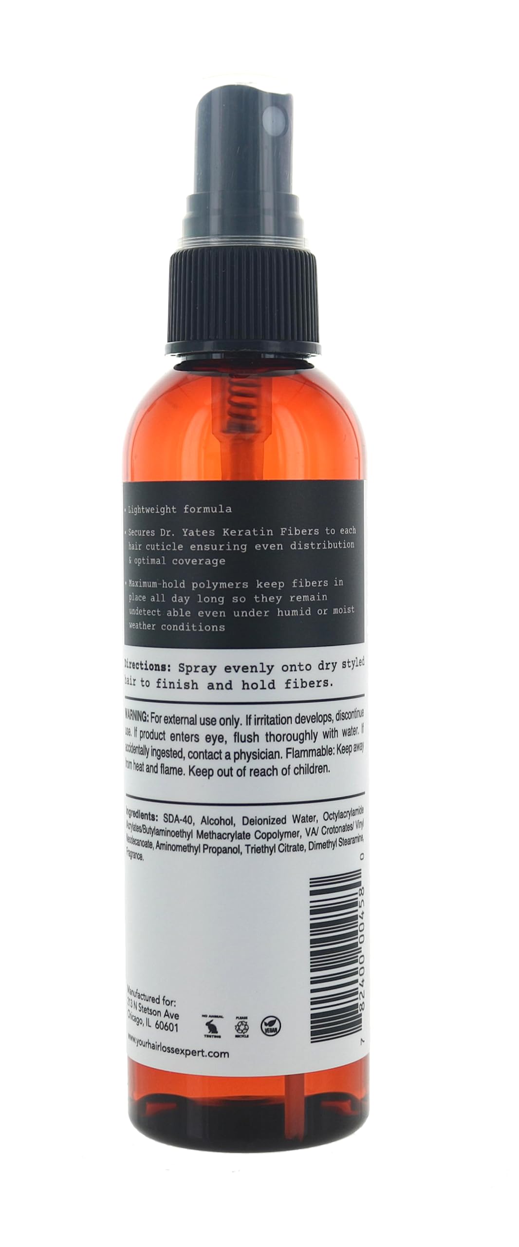 Dr. Yates MD - Holding Spray, Non-Sticky, Lightweight, Easy to Wash Out, Lasting Hold (4 Fl Oz)