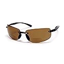 Coyote Eyewear BP-5 Rimless Polarized Reader Sunglasses (+2.00 Power,Tortoise/Copper)