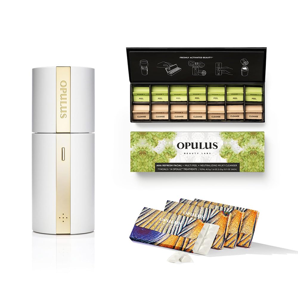OPULUS Beauty Labs Smooth & Brighten System Collection, Activator with AHA Facial & Vitamin C Concentrate, Skin Renewal Trio, Skin Care