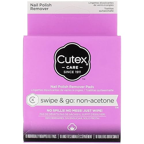 Cutex Care Swipe & Go Non-Acetone Nail Polish Remover Pads 10ct