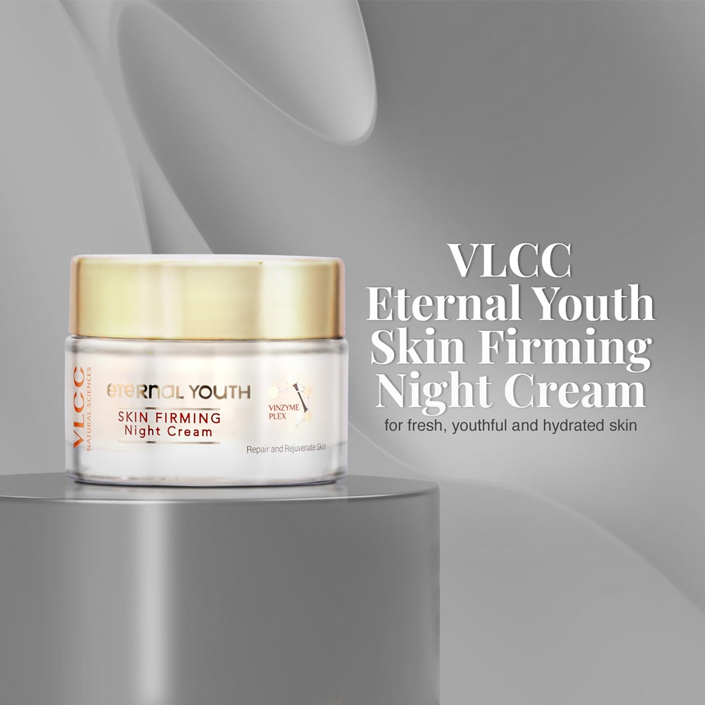 VLCC Eternal Youth Skin Firming Night Cream - Face Moisturizer - Hydrating Night Cream for Women - Lightweight and for All Skin Types - 1.7 oz