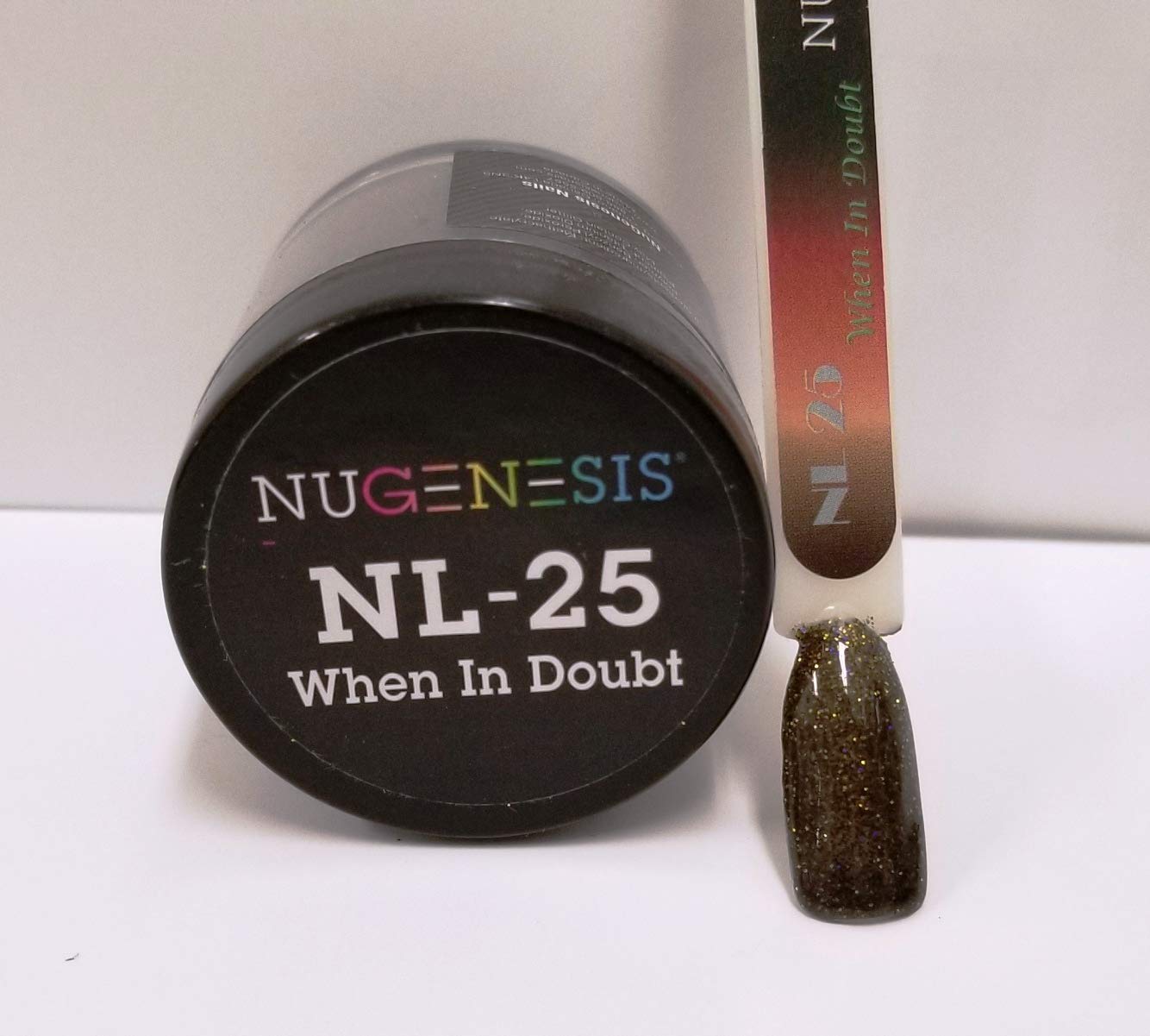 NuGenesis Nail Dipping Powder Color 1.5oz/43g Jar - (NL25 WHEN IN DOUBT) Beauty & Personal Care Nugenesis