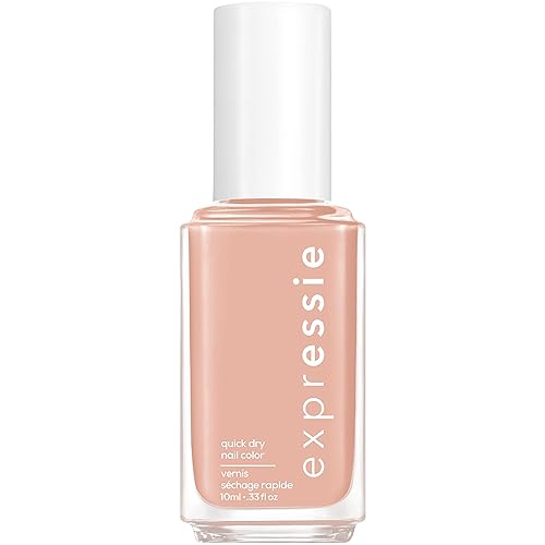 essie Expressie Nail Polish, Quick-Dry Light Beige Nail Polish, Power Moves, Vegan, Buns Up, 0.33 fl oz
