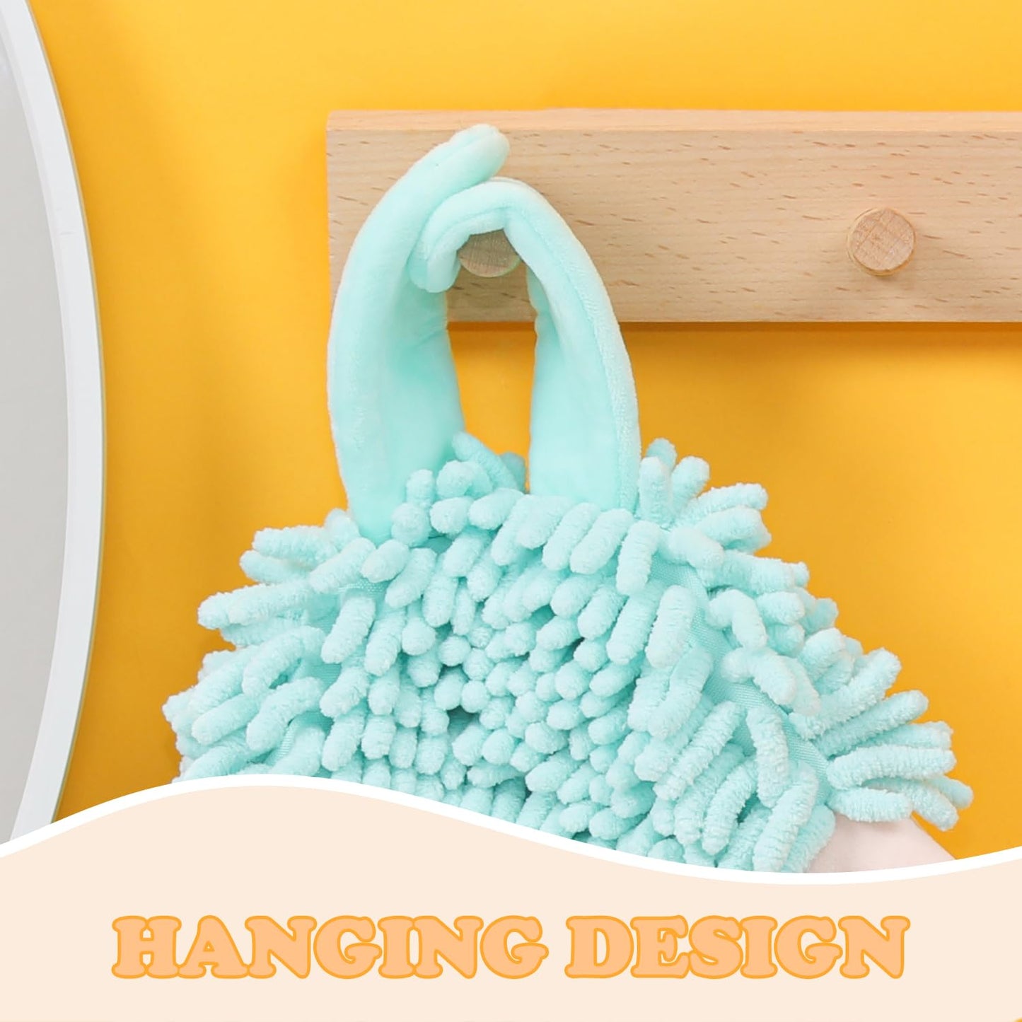 Tyrafry Cute Alpaca Hand Towel with Hanging Loop, Bathroom Animal Towel for Kids, Super Soft Chenille Absorbent Washcloth for Kitchen, Bathroom…