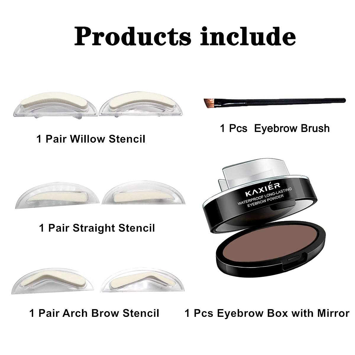 Moakxer Eyebrow Powder,Waterproof Eyebrow Stamp Powder Seal Perfect Nature Eye Brow Powder Tinting Coloring Kit Delicate Shape (301# Light Brown) Beauty and Personal Care Moakxer