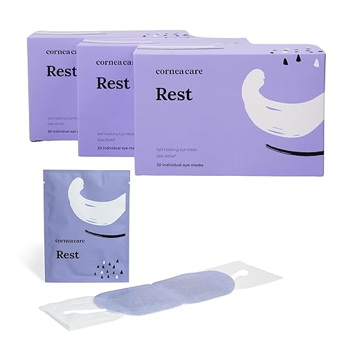 CorneaCare Rest: Self Heating Warm Compress for Dry Eyes | Heated Eye Mask for Fast Relief | Steam Mask for Stye Treatment | No Microwave or Washcloth