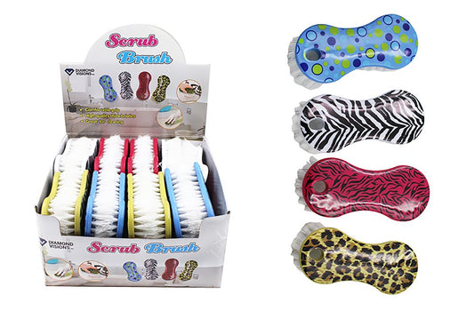 Diamond Visions 11-1888 Fashion Scrub Brush MultiPack in Assorted Colors and Patterns (2 Brushes) Beauty and Personal Care Diamond Visions