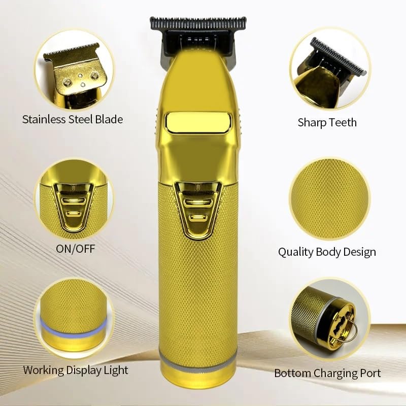 GLESVOWIO Hair Clippers for Men Professional Trimmer for Barber Rechargeable Clipper Cordless HairCutting Powerful Machine Beard(Withbox Silver) Beauty and Personal Care GLESVOWIO