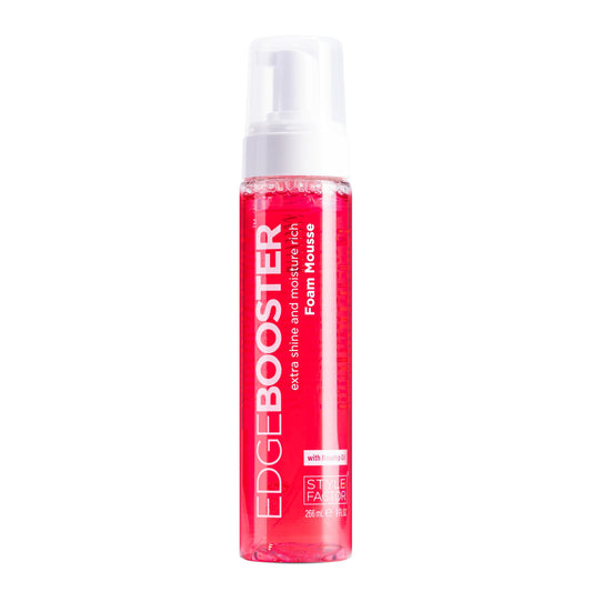 Style Factor EDGE BOOSTER Extra Shine & Moisture Rich Foam Mousse | Lightweight Styling for Curls, Waves, Braids, Locs & Protective Styles | Volume