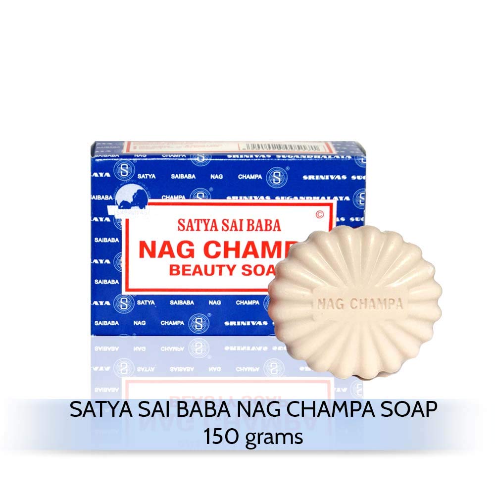 Satya Nag Champa: Sai Baba Natural Soap, Large, 150 g, 5 oz, 4 Piece