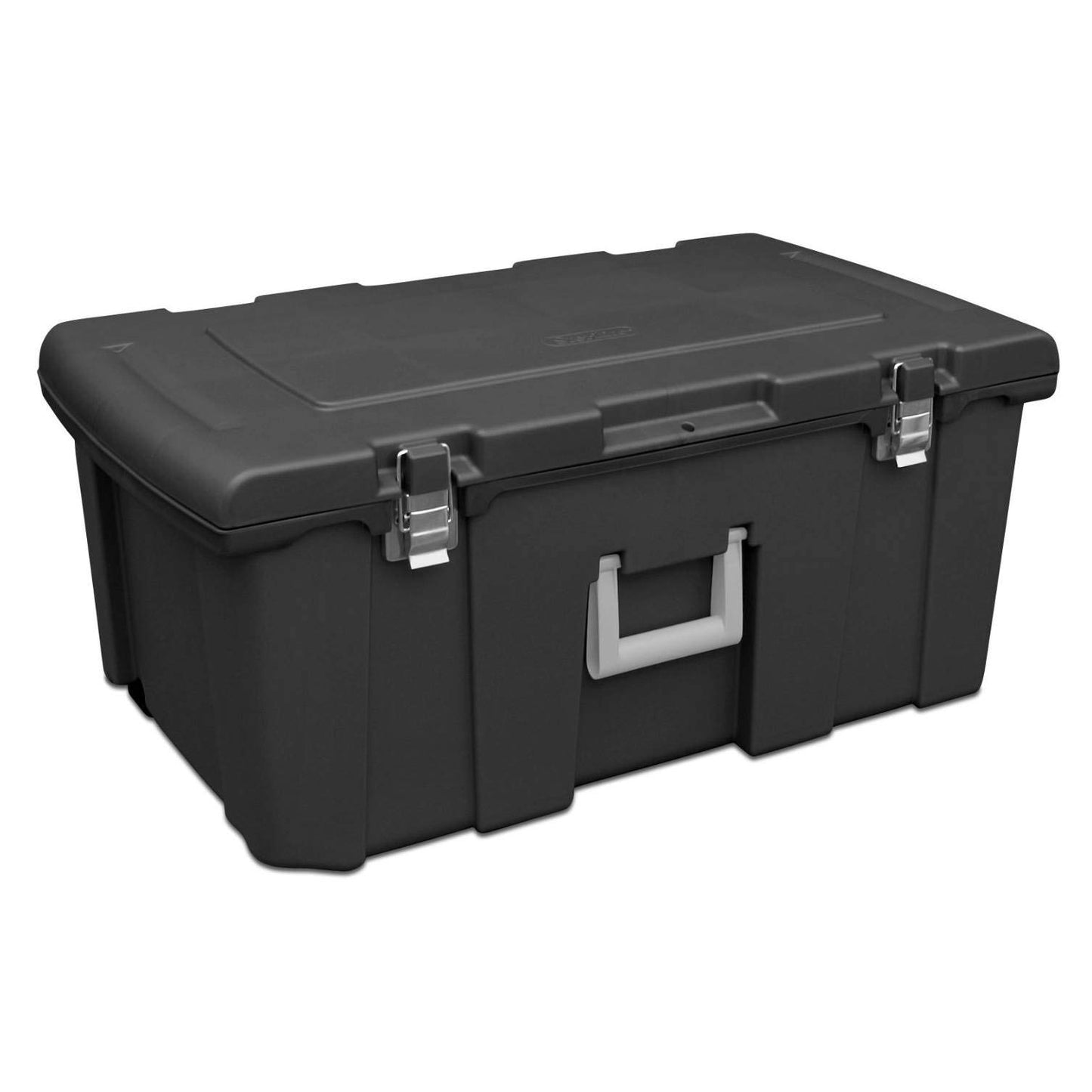 Sterilite 18429002 Footlocker Lid and Base with Titanium Handle, Black, (Pack of 2)