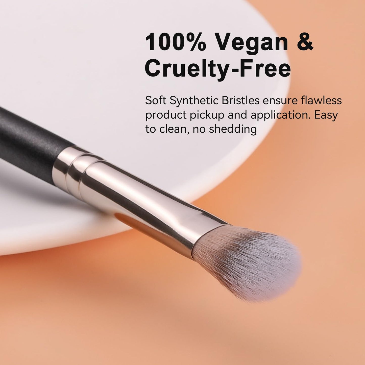 TEOYALL Highlighter Brush, Small Plush Fluflly Synthetic Bristles Tapered Under Eye Setting Brush for Bronzer Cheek with Loose Powder Beauty and Personal Care TEOYALL