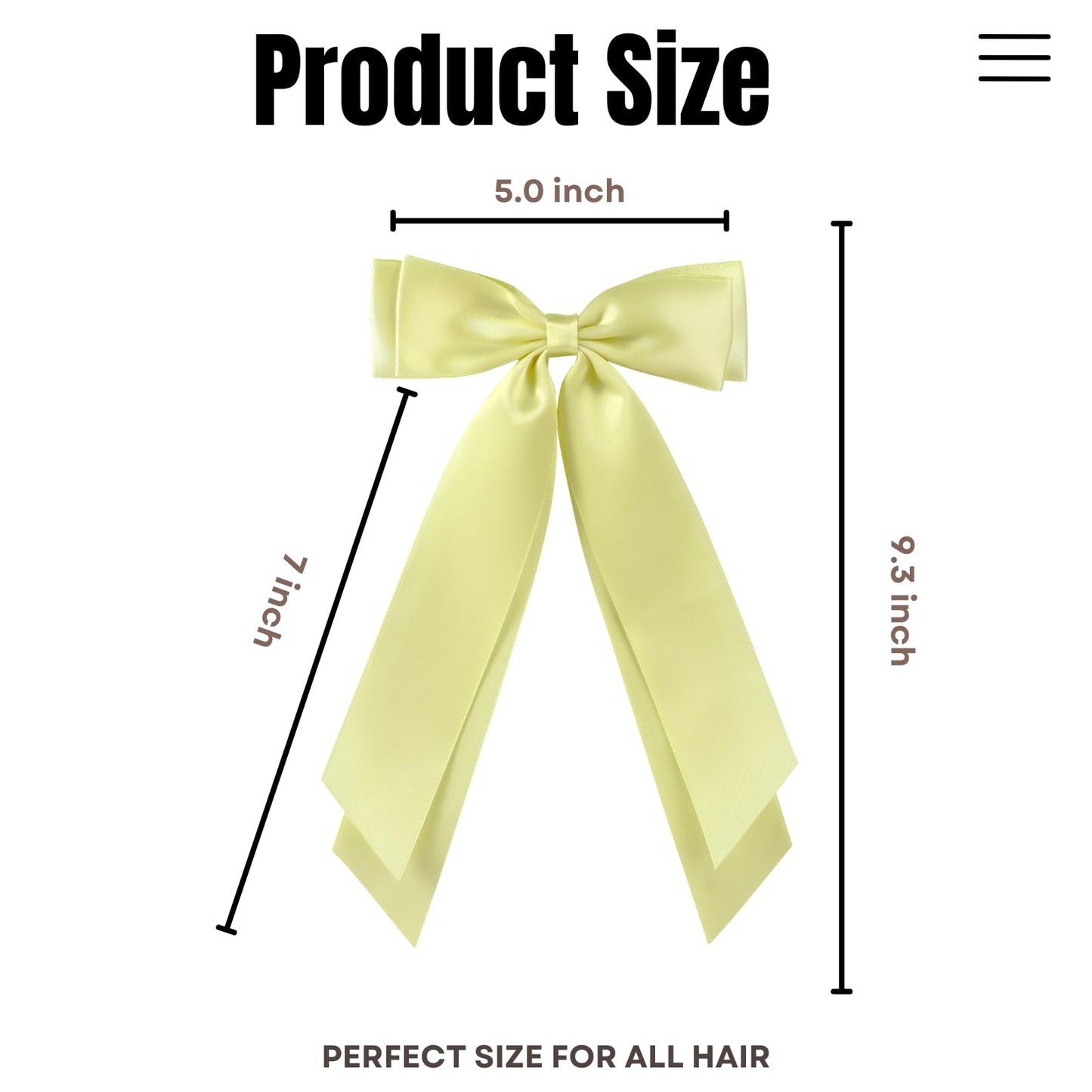 LuSeren 2 PCS Double Layer Hair Bows Yellow Hair Ribbon Clips Ponytail Holder Accessories for Women Girls Toddlers Teens Kids Beauty and Personal Care LuSeren