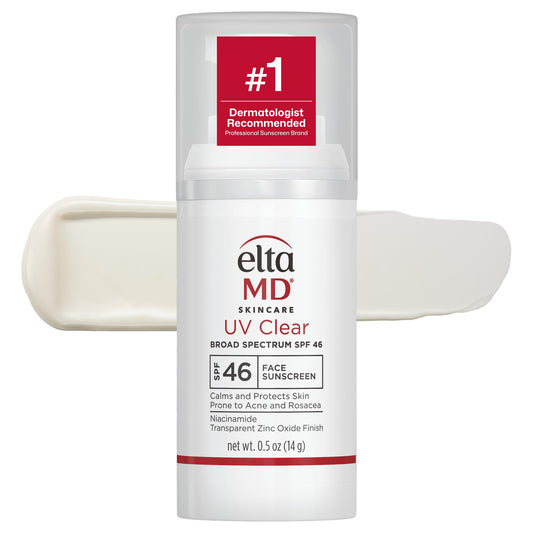 EltaMD UV Clear Face Sunscreen SPF 46, Oil Free Sunscreen with Zinc Oxide, Dermatologist Recommended, 0.5 oz Beauty & Personal Care EltaMD