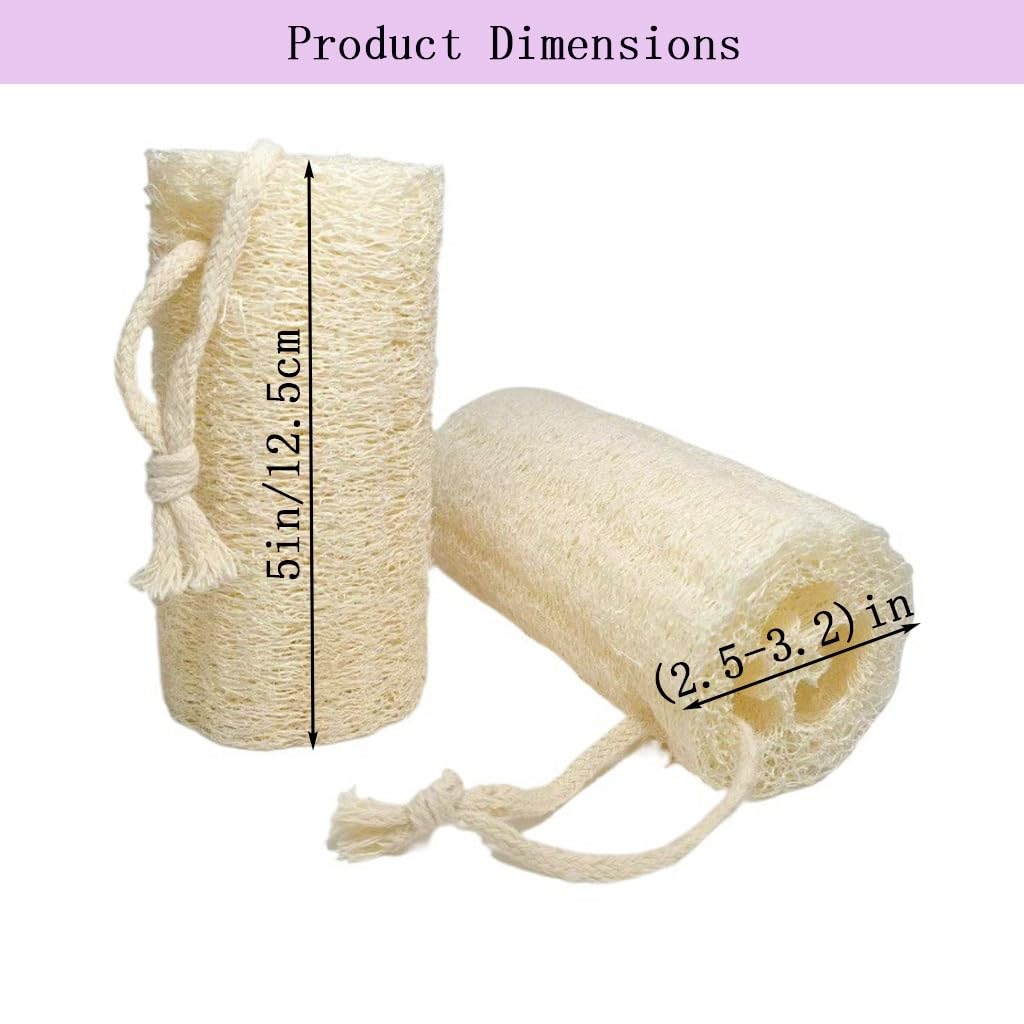 haikuluo Natural Loofah Sponge,3 Pack Beauty and Personal Care haikuluo