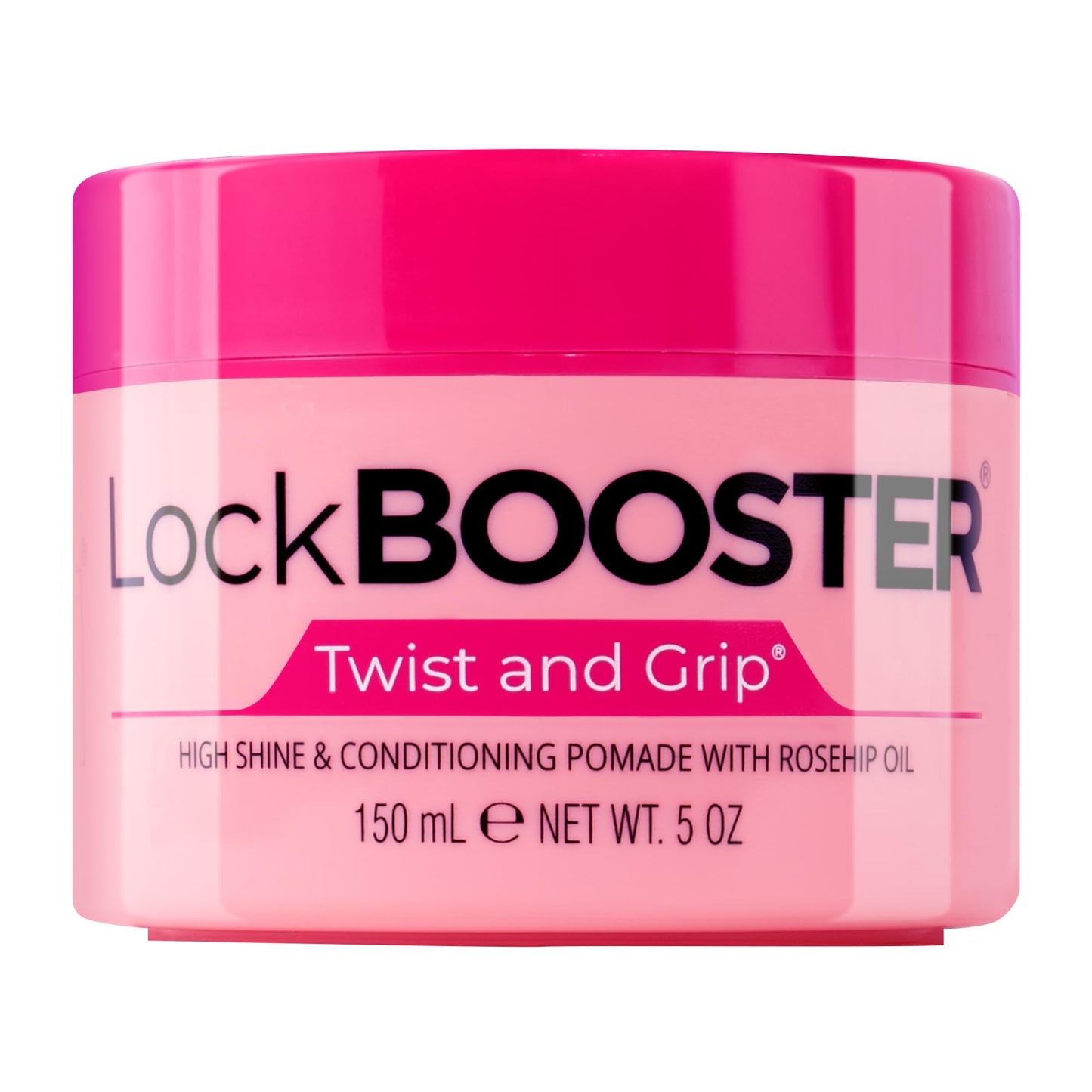 Style Factor Lock BOOSTER Twist & Grip Braid Gel (5 Oz.) with Rosehip Oil - Strong Hold, Flake-Free, Frizz-Free Hair Braiding Gel for Defined